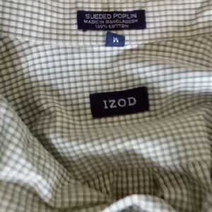 IZOD Sueded Poplin Checkered Shirt
